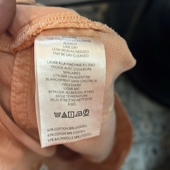 Anthropologie Pilcro women’s Denim NWT Mini Skirt Button Fly Ripped Orange - Picture 5 of 6